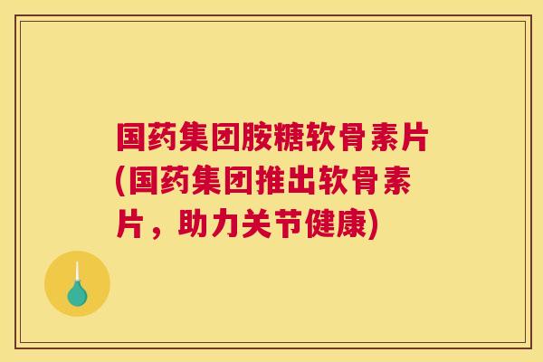 国药集团胺糖软骨素片(国药集团推出软骨素片，助力关节健康)