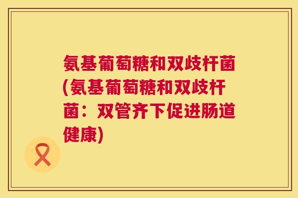 氨基葡萄糖和双歧杆菌(氨基葡萄糖和双歧杆菌：双管齐下促进肠道健康)