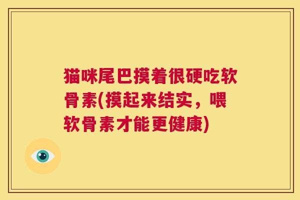 猫咪尾巴摸着很硬吃软骨素(摸起来结实，喂软骨素才能更健康)