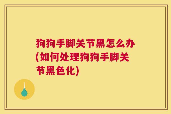 狗狗手脚关节黑怎么办(如何处理狗狗手脚关节黑色化)