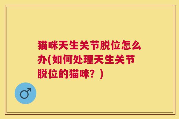 猫咪天生关节脱位怎么办(如何处理天生关节脱位的猫咪？)
