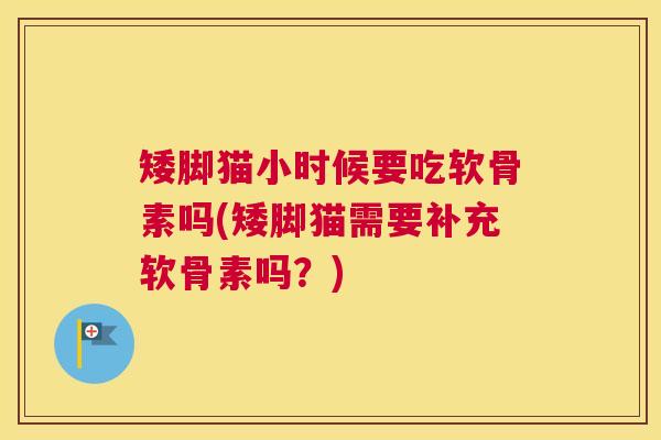 矮脚猫小时候要吃软骨素吗(矮脚猫需要补充软骨素吗？)
