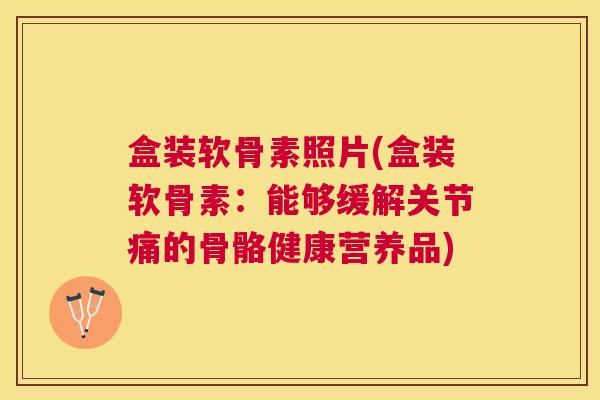 盒装软骨素照片(盒装软骨素：能够缓解关节痛的骨骼健康营养品)