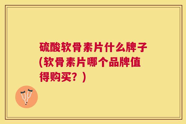 硫酸软骨素片什么牌子(软骨素片哪个品牌值得购买？)