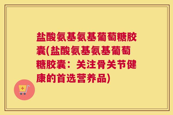 盐酸氨基氨基葡萄糖胶囊(盐酸氨基氨基葡萄糖胶囊：关注骨关节健康的首选营养品)