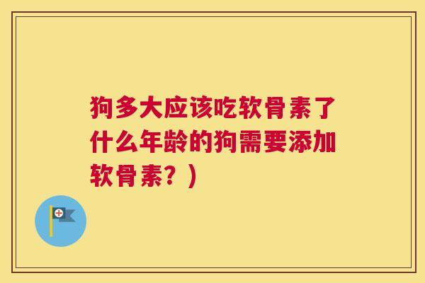 狗多大应该吃软骨素了什么年龄的狗需要添加软骨素？)