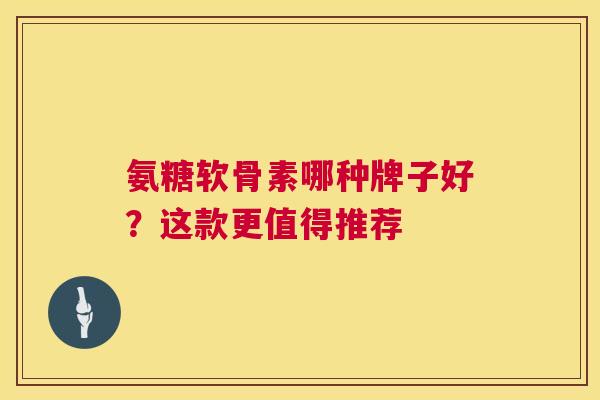 氨糖软骨素哪种牌子好？这款更值得推荐