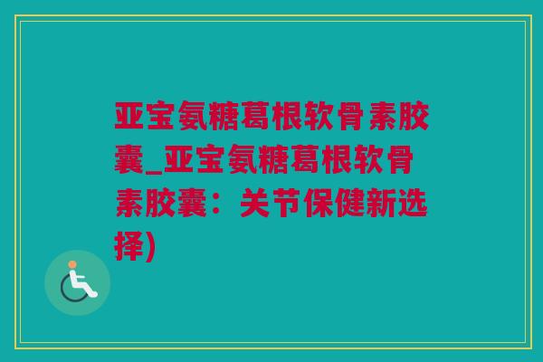 亚宝氨糖葛根软骨素胶囊_亚宝氨糖葛根软骨素胶囊：关节保健新选择)