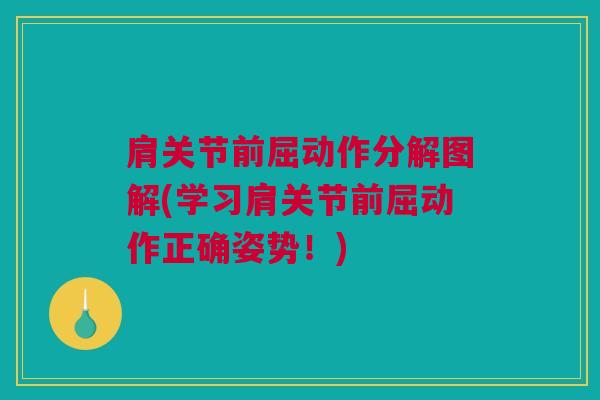 肩关节前屈动作分解图解(学习肩关节前屈动作正确姿势！)