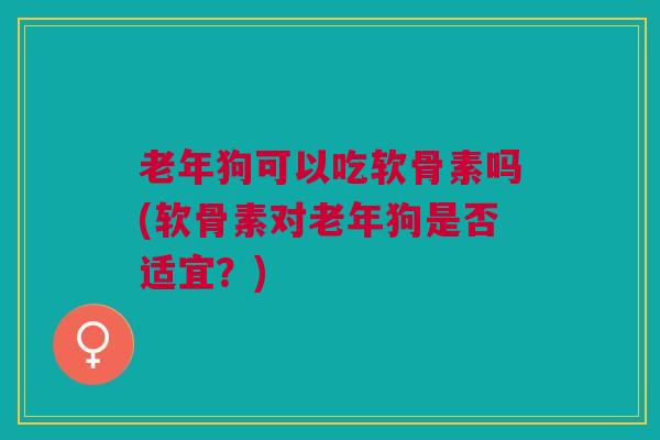 老年狗可以吃软骨素吗(软骨素对老年狗是否适宜？)