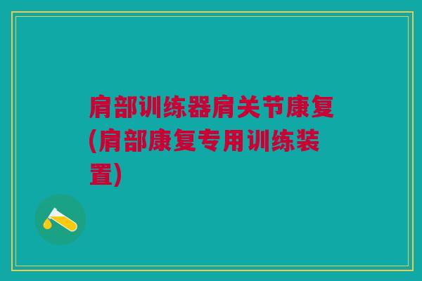 肩部训练器肩关节康复(肩部康复专用训练装置)
