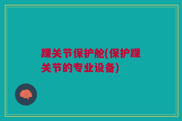 踝关节保护舱(保护踝关节的专业设备)