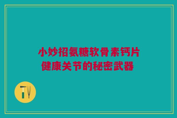 小妙招氨糖软骨素钙片 健康关节的秘密武器