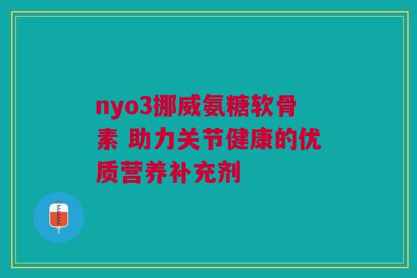 nyo3挪威氨糖软骨素 助力关节健康的优质营养补充剂