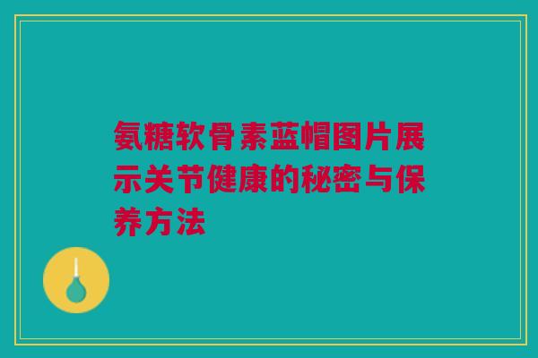 氨糖软骨素蓝帽图片展示关节健康的秘密与保养方法