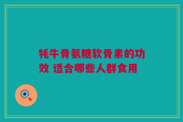 牦牛骨氨糖软骨素的功效 适合哪些人群食用