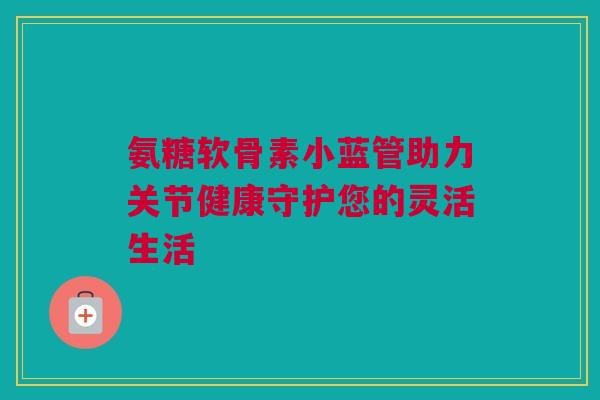 氨糖软骨素小蓝管助力关节健康守护您的灵活生活