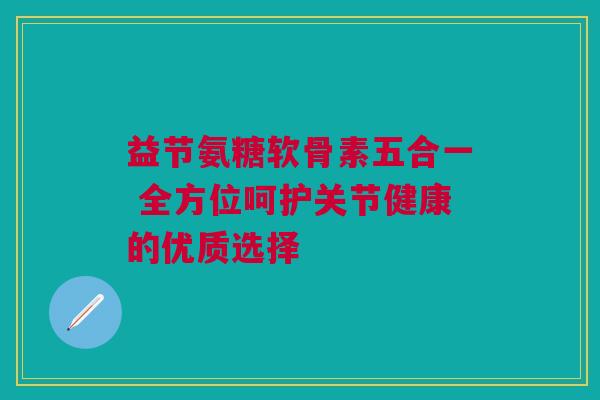 益节氨糖软骨素五合一 全方位呵护关节健康的优质选择
