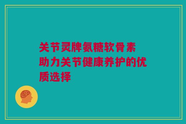 关节灵牌氨糖软骨素 助力关节健康养护的优质选择