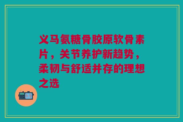 义马氨糖骨胶原软骨素片，关节养护新趋势，柔韧与舒适并存的理想之选
