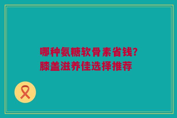 哪种氨糖软骨素省钱？膝盖滋养佳选择推荐