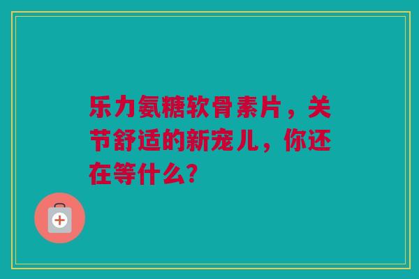 乐力氨糖软骨素片,关节舒适的新宠儿,你还在等什么? 乐力氨糖软骨素片,关节舒适的新宠儿,你还在等什么?