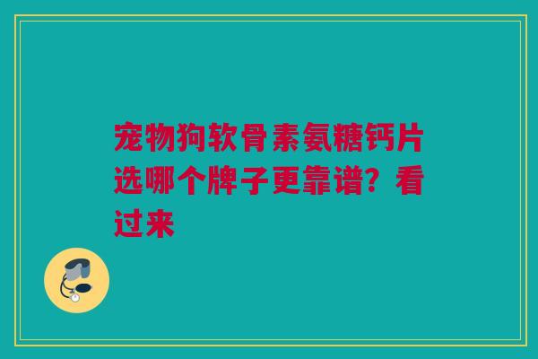 宠物狗软骨素氨糖钙片选哪个牌子更靠谱？看过来