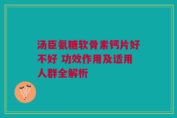 汤臣氨糖软骨素钙片好不好 功效作用及适用人群全解析