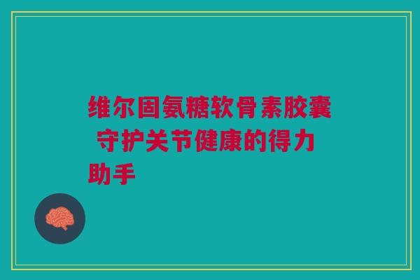 维尔固氨糖软骨素胶囊 守护关节健康的得力助手