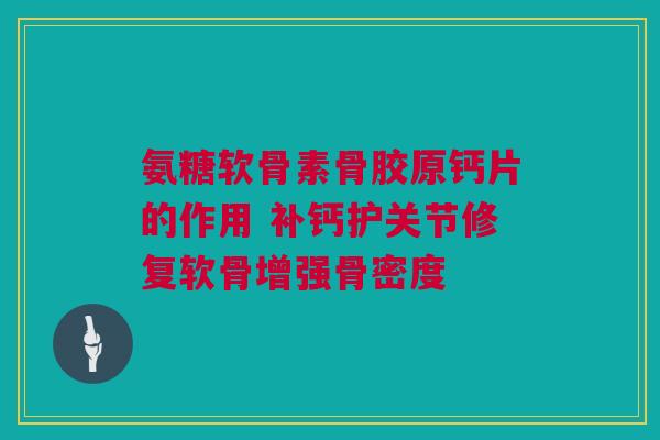 氨糖软骨素骨胶原钙片的作用 补钙护关节修复软骨增强骨密度